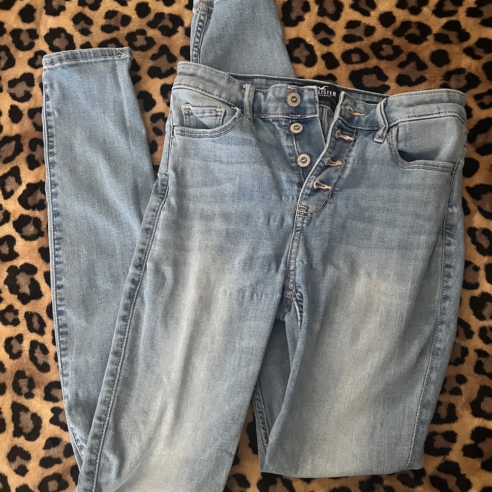 Hollister Blue High Rise super skinny Jeans